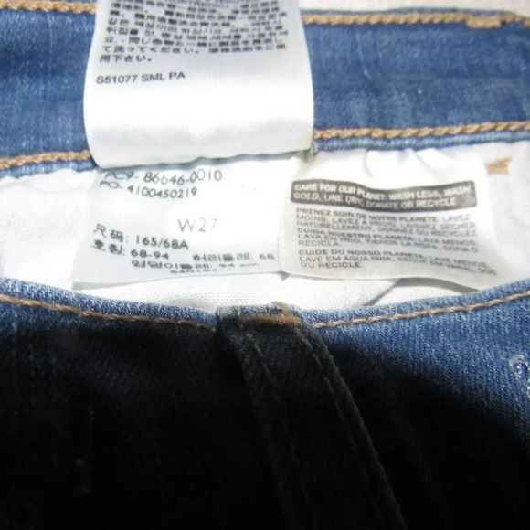 LEVI’S 720 High Rise Super Skinny Distressed Medium Wash Jeans Size 27 - Picture 6 of 7